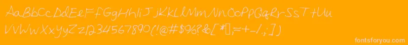 Claimthesky Font – Pink Fonts on Orange Background