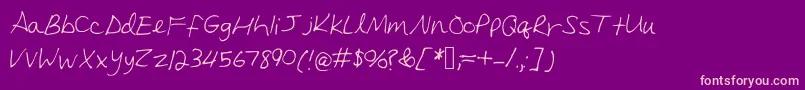 Claimthesky Font – Pink Fonts on Purple Background