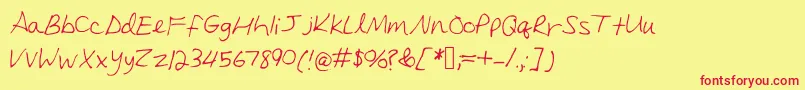 Claimthesky Font – Red Fonts on Yellow Background