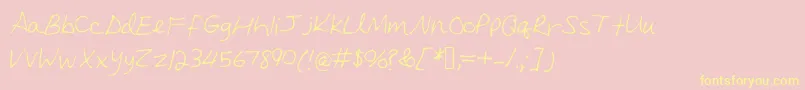 Claimthesky Font – Yellow Fonts on Pink Background