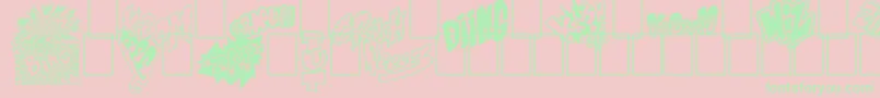 More about Onomatovlam Font Onomatovlam Font – Green Fonts on Pink Background
