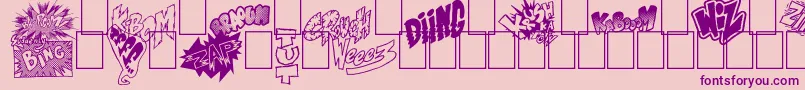 Onomatovlam Font – Purple Fonts on Pink Background