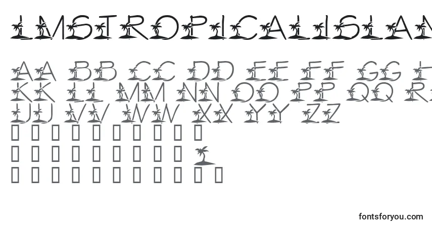 Czcionka LmsTropicalIslandDream – alfabet, cyfry, specjalne znaki