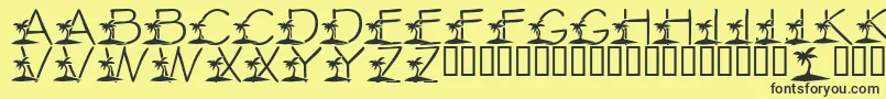 LmsTropicalIslandDream Font – Black Fonts on Yellow Background