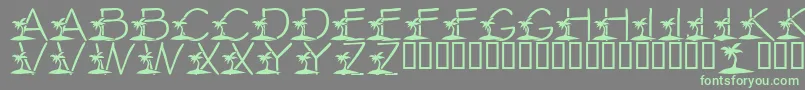 LmsTropicalIslandDream Font – Green Fonts on Gray Background