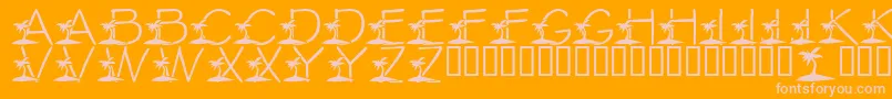 LmsTropicalIslandDream Font – Pink Fonts on Orange Background