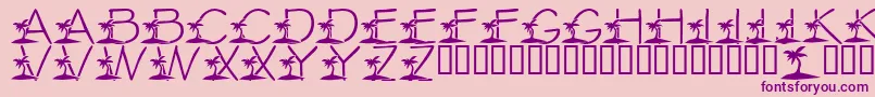 フォントLmsTropicalIslandDream – ピンクの背景に紫のフォント