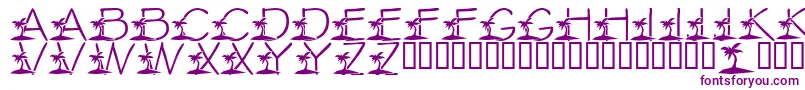 Шрифт LmsTropicalIslandDream – фиолетовые шрифты на белом фоне