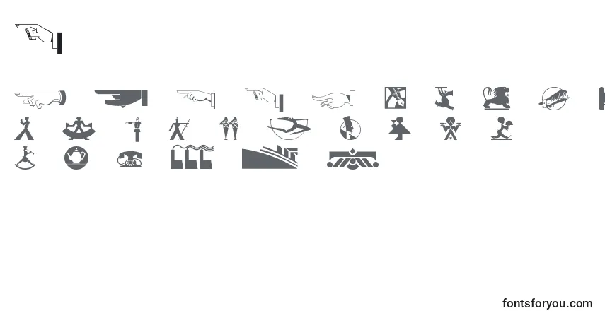 Schriftart Decodingbatsnf – Alphabet, Zahlen, spezielle Symbole