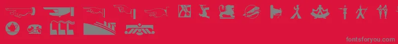 Decodingbatsnf Font – Gray Fonts on Red Background
