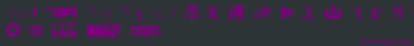 Шрифт Decodingbatsnf – фиолетовые шрифты на чёрном фоне