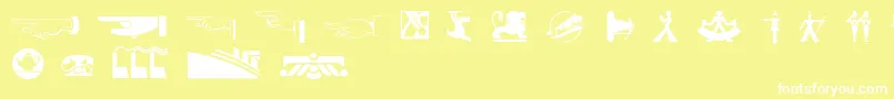 Decodingbatsnf Font – White Fonts on Yellow Background