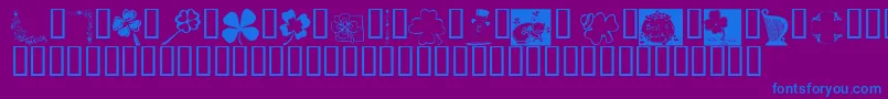 KrIrishKat3 Font – Blue Fonts on Purple Background