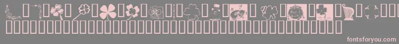 Шрифт KrIrishKat3 – розовые шрифты на сером фоне