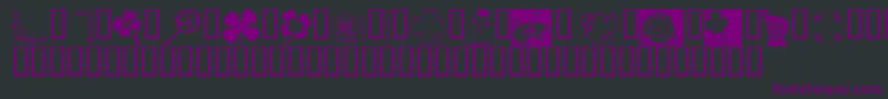 Шрифт KrIrishKat3 – фиолетовые шрифты на чёрном фоне