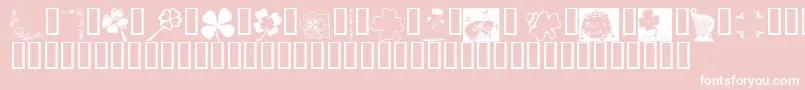 KrIrishKat3 Font – White Fonts on Pink Background