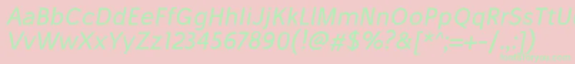 StiluOblique Font – Green Fonts on Pink Background