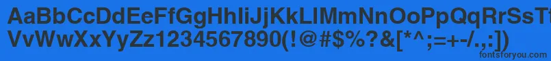 AghlvcyrillicBold Font – Black Fonts on Blue Background