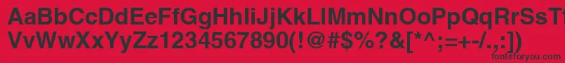 AghlvcyrillicBold Font – Black Fonts on Red Background