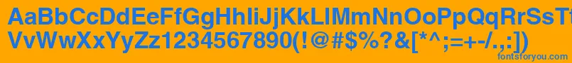 AghlvcyrillicBold Font – Blue Fonts on Orange Background
