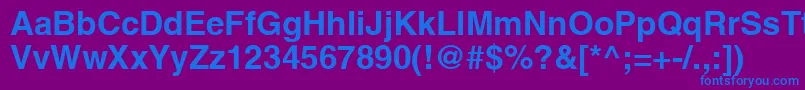Шрифт AghlvcyrillicBold – синие шрифты на фиолетовом фоне