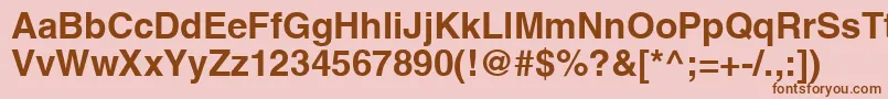AghlvcyrillicBold Font – Brown Fonts on Pink Background