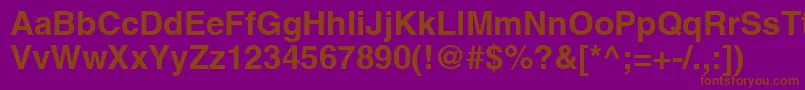 AghlvcyrillicBold Font – Brown Fonts on Purple Background