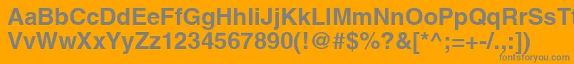 AghlvcyrillicBold Font – Gray Fonts on Orange Background