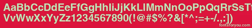 AghlvcyrillicBold Font – Green Fonts on Red Background