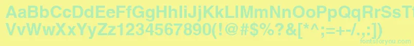 AghlvcyrillicBold Font – Green Fonts on Yellow Background