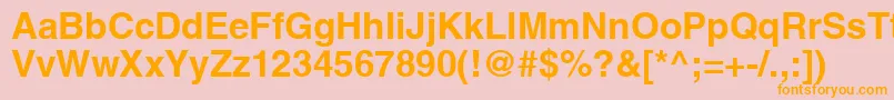 AghlvcyrillicBold Font – Orange Fonts on Pink Background