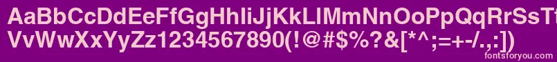 AghlvcyrillicBold Font – Pink Fonts on Purple Background