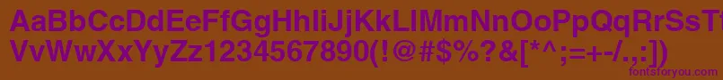 AghlvcyrillicBold Font – Purple Fonts on Brown Background