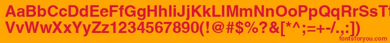 AghlvcyrillicBold Font – Red Fonts on Orange Background