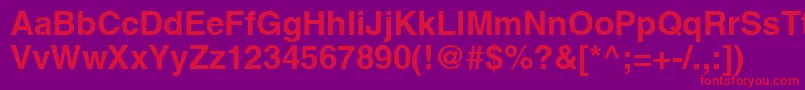 AghlvcyrillicBold Font – Red Fonts on Purple Background