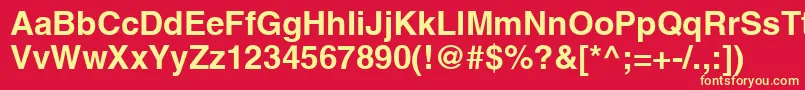 AghlvcyrillicBold Font – Yellow Fonts on Red Background