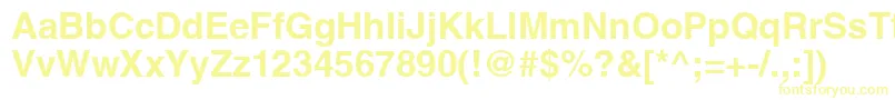 AghlvcyrillicBold-fontti – keltaiset fontit valkoisella taustalla
