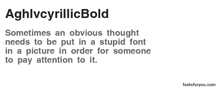 Review of the AghlvcyrillicBold Font
