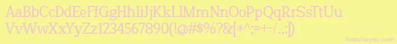 TinueRoad Font – Pink Fonts on Yellow Background