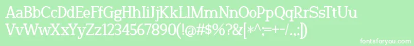 TinueRoad Font – White Fonts on Green Background