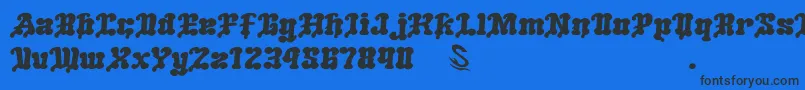 GomariceMeltingIceCream Font – Black Fonts on Blue Background