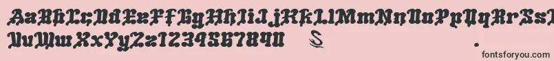 GomariceMeltingIceCream Font – Black Fonts on Pink Background