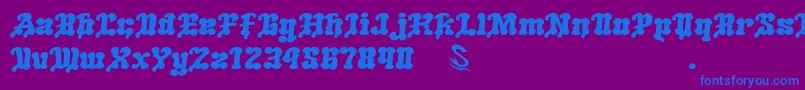 GomariceMeltingIceCream Font – Blue Fonts on Purple Background