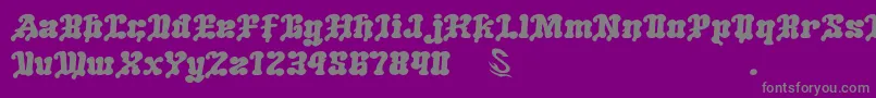 GomariceMeltingIceCream Font – Gray Fonts on Purple Background