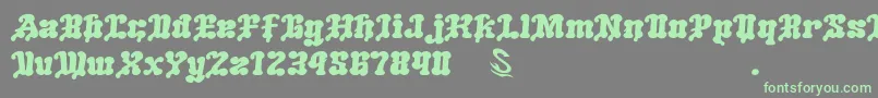 GomariceMeltingIceCream Font – Green Fonts on Gray Background