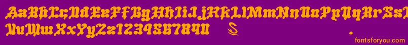 GomariceMeltingIceCream Font – Orange Fonts on Purple Background