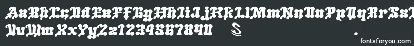 GomariceMeltingIceCream Font – White Fonts on Black Background