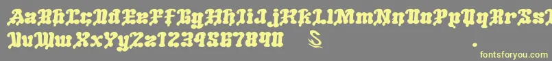 GomariceMeltingIceCream Font – Yellow Fonts on Gray Background