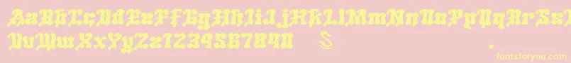 GomariceMeltingIceCream Font – Yellow Fonts on Pink Background