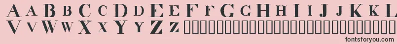 フォントDecindar – ピンクの背景に黒い文字